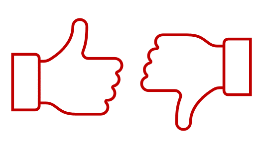 good nor bad Thumbs Up or Down