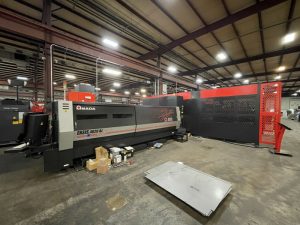 Amada laser and automatic loader being installed